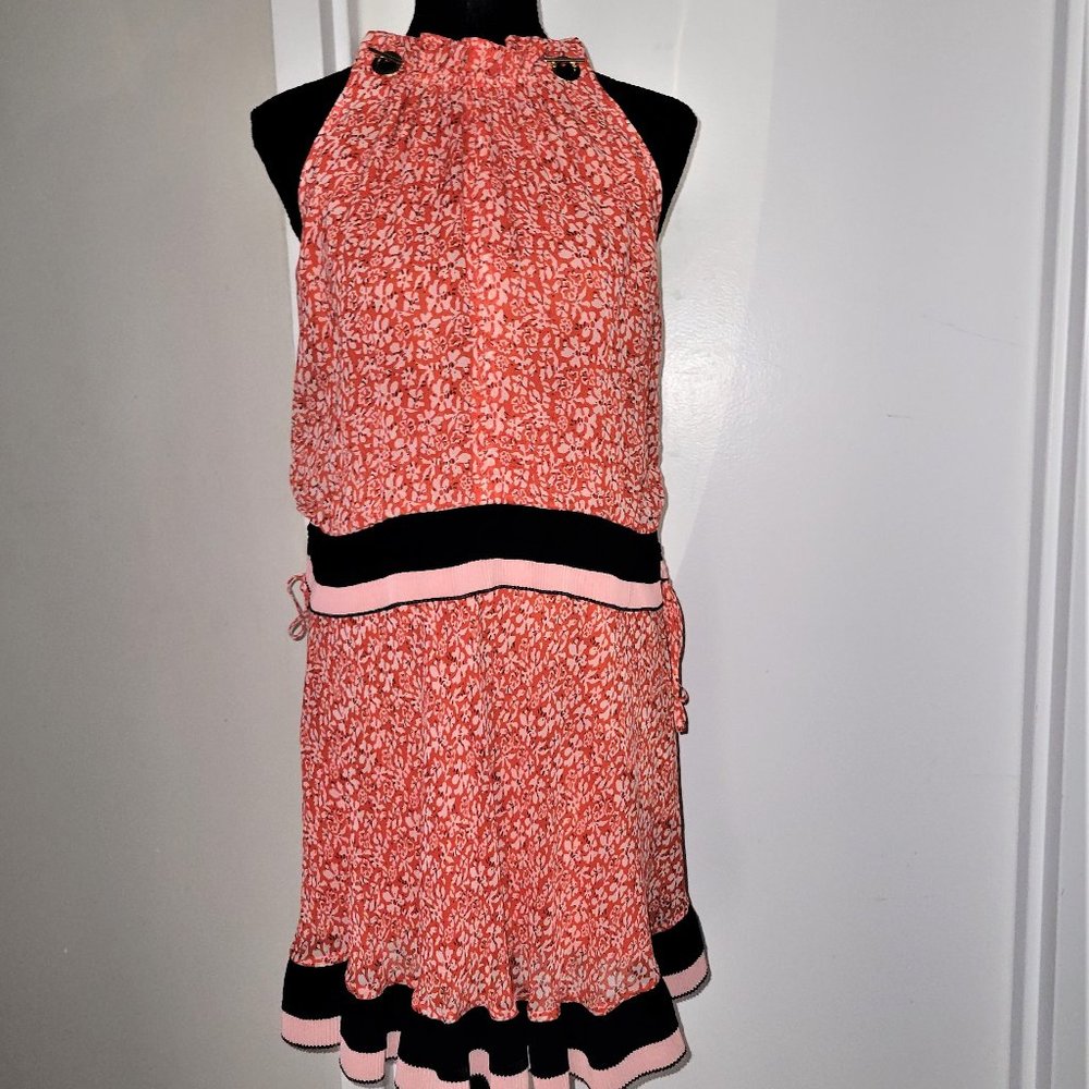 Derek Lam Red/Floral Flirty Silk Dress - 2